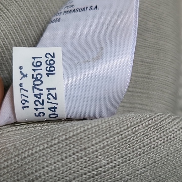 American Eagle Sage Green Ribbed Knit Button-up Cropped Hoodie Shacket Wmns M - Picture 10 of 14